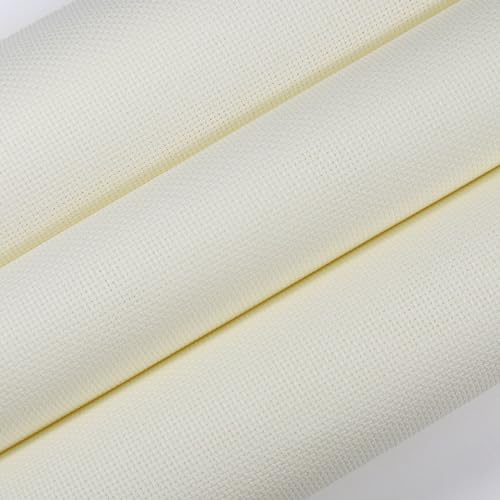 Image of KCS 3 pc of 15 inch x 18 inch Counted Cross Stitch Cotton Aida Cloth Needlework Fabric (Antique White, 16CT)