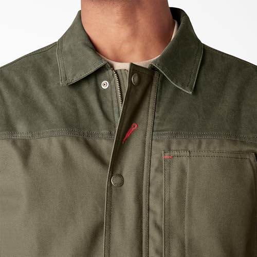 Image of Dickies mens Tradebuilt Wax Coated Canvas Chore Coat