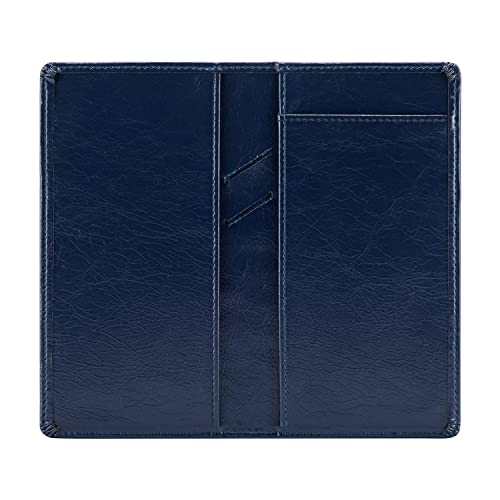 Image of Aurya Leather Checkbook Covers for Personal Checkbook, Checkbook Holder with Free Vinyl Divider, Checkbook Cover for Duplicate Checks for Men and Women