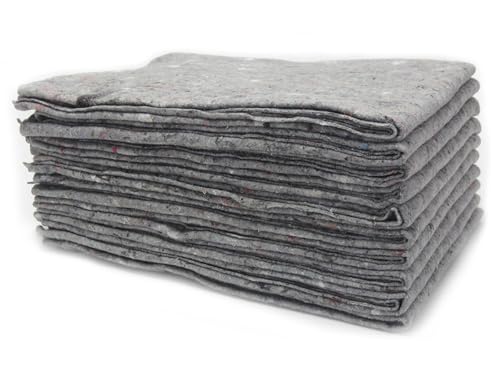 10x Packdecken – grau, 130x190cm ✓ Verrotten nicht ✓ Made in Germany ✓ Strapazierfähige Möbeldecken | Hochwertige Umzugsdecken, Möbelpackdecken aus Recycling-Material | Transport-Decken zum Schutz für Möbel | Allzweckdecken für Umzug und Einlagerung - 2