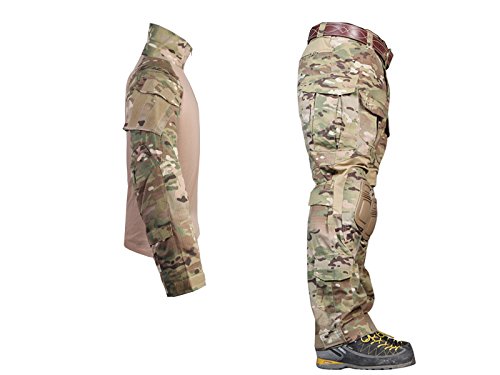 Paintball Equipment Tacticam Bdu Emerson Combat G3 Uniform With Knee Pad Multicam Mc (Xl) #TOP6