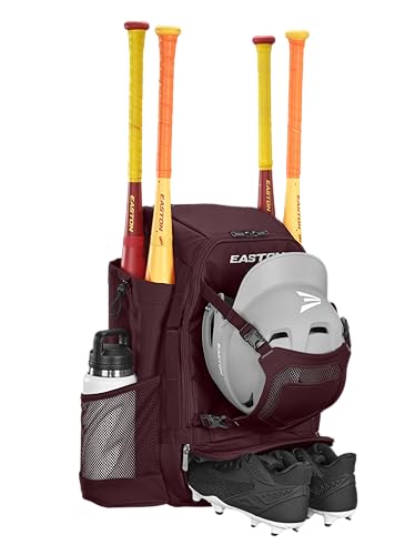 Easton | Walk-Off Ethos Backpack Equipment Bag | Baseball & Softball | Maroon