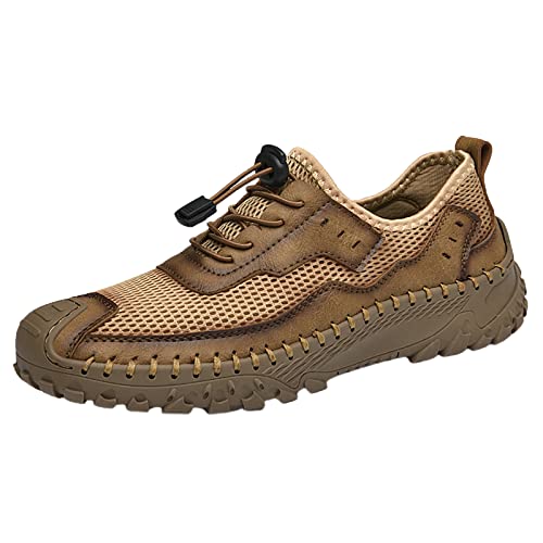 YIzdegg Outdoor Shoes Men's Hiking Summer Shoes Lightweight Trainers, khaki, 11 UK