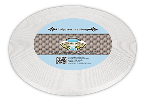 Country Brook Design - 3/8 Inch Printable Heat Set Polyester Webbing, 20 Yards