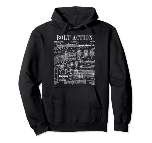 Hunting Rifle Bolt Action Firearm Patent Hoodie