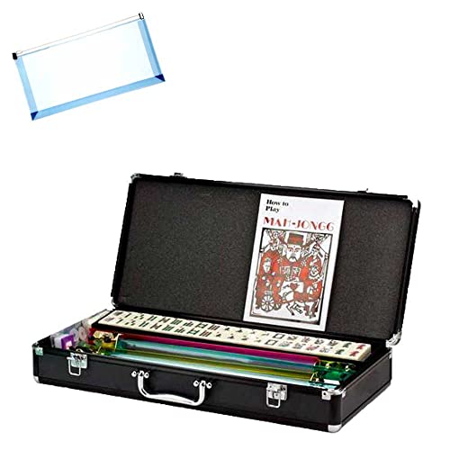 Mah Jong Set en estuche de aluminio negro miniatura 1