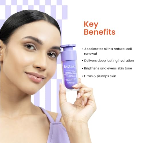 Image of Foxtale Collagen-PDRN Cell Renewal Serum | Collagen + PDRN + Niacinamide + Polyglutamic Acid | Boosts Cell Renewal, Firms & Plumps Skin, Deeply Hydrates & Strengthens Barrier for Smooth, Glass-Skin Glow | For All Skin Types | 30 ml
