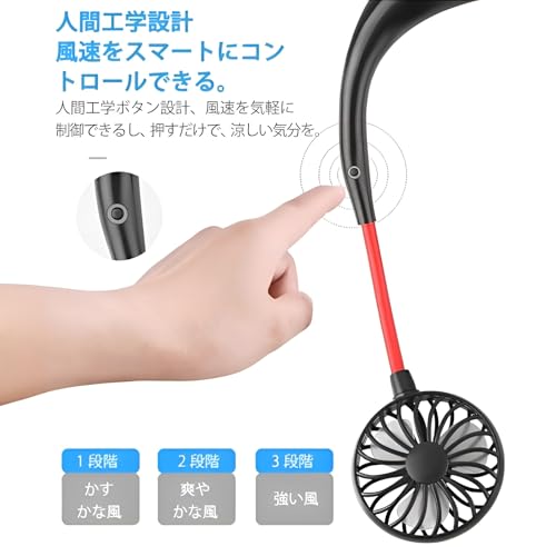 [Snughom]【ミニファン】首掛け＆デスク両用 アロマディフューザー機能付き 充電式LEDライト 野外フェス/オフィス/ジム対応 超軽量130g 3D調整可能ネックバンド 青