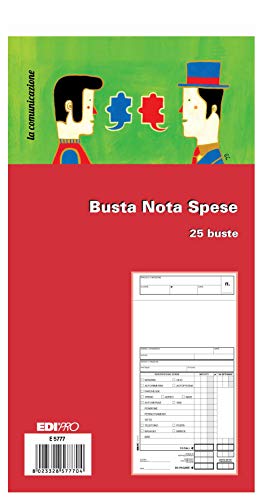 Formato 28 x 14.8 EDIPRO - E5777 - Blocco busta nota spese (25 buste) f.to 28x14,8