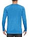 MAGCOMSEN Mens Athletic T-Shirt Long Sleeve Rash Guard UV SPF Shirts Quick Dry Breathable Workout Running Fishing Tee Sea Blue,2XL