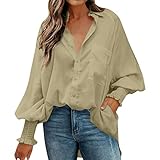 GZGZ 2022 Damen Pullover Damenblusen Damen-Tops Schicke Longshirt Oberteile Sommer Lang Tee Shirt Tunika Pullover Tägliche Sweatshirt Casual Loose Fit Long