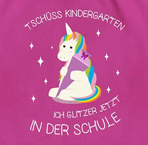 Turnbeutel 'Einhorn Schulkind 2025' – Süßer Schulstart-Rucksack Für Mädchen, 12 Liter Baumwolle