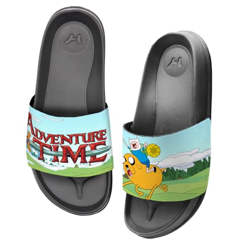 Popfunk Adventure Time Finn and Jake Charge Unisex Adult Slides Adjustable Flip Flop Sandals Officially Licensed Hypd Slydr Switch™3