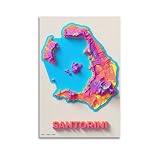 OKNGB 2D-Geographie-Karten-Reiseposter, Griechenland, 