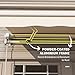 Outsunny 10' x 8' Retractable Awning, Patio Awnings, Sunshade Shelter w/Manual Crank Handle, UV & Water-Resistant Fabric and Aluminum Frame for Deck, Balcony, Yard, Beige