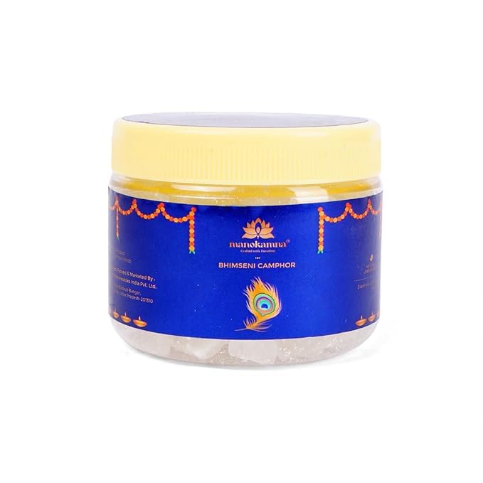 Divine Bhimseni Camphor – Traditional Remedy with Spiritual Essence | Ayurvedic Grade & Organic | Strong Aroma for Healing & Puja (100gm - Pack of 1)-image-39