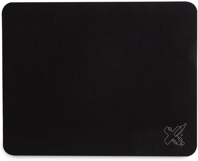 Maxprint 603579 – Mouse Pad Tecido, Preto, 22 x 17.8 cm, 1 Unidade | Superfície Lisa, Ideal para Notebook e Escritório