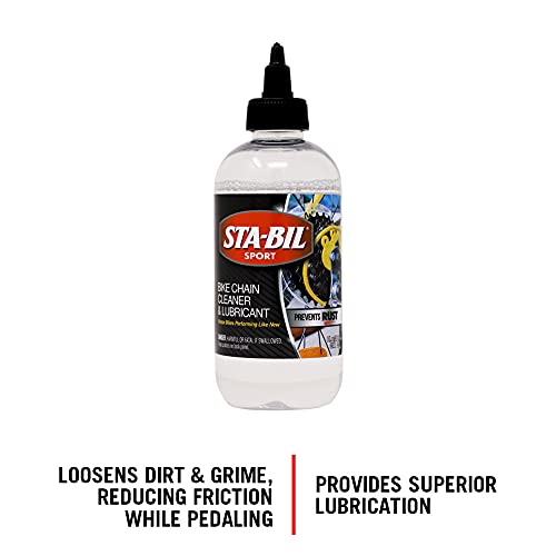 STA-BIL SPORT Bike Chain Cleaner & Lubricant – Prevents Rust on Chains, Cables, and Derailleurs, Premium Lubricant, Easy to Apply, Preserves Bike Chains, 8oz (22406)