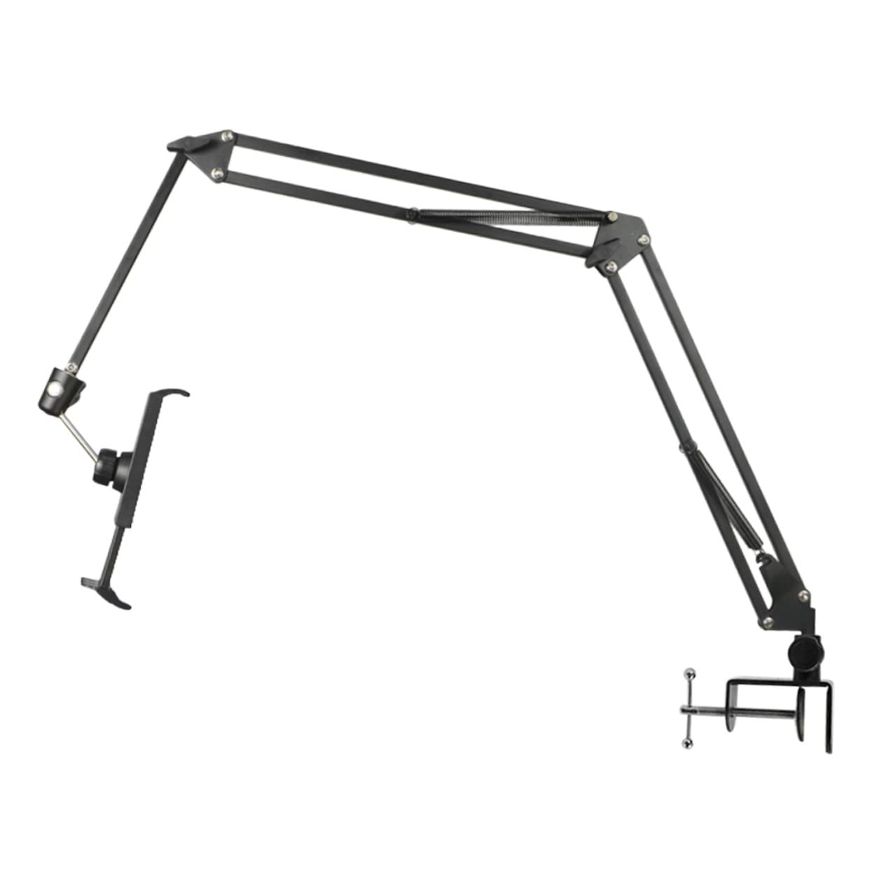 NUOBESTY 1 Ensemble Support de Téléphone à Bras Long Réglable pour Bureau et Lit Support Flexible pour Compatible Smartphone et Tablette Installation Facile