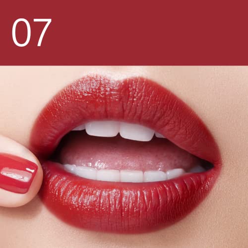 CARSLAN Moisturizing Creamy Lipstick, Long-lasting High Pigmented Lip Color, Smooth, Hydrating, Vintage Red, 07