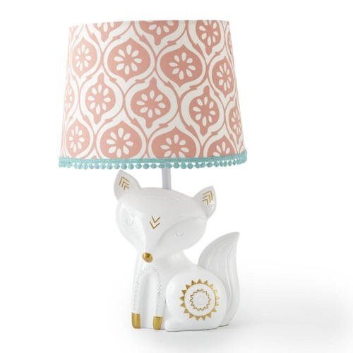 Levtex Baby - Fiona Table Lamp - Spindle Base with Pink Rosette Shade