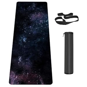 Non Slip Yoga Mat TPE Workout Mat for Men Women, Thick Workout Mat with Carrying Strap, Fitness Mats for Exercise, Yoga, Fitness, Pilates, Floor Workouts (72″ x 24″ x 6mm)