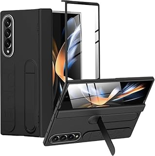 Next Store Compatible with Samsung Galaxy Z Fold 4 Case Cover, PC Cover with Hinge Protection, Screen Protector, Shock and Scratch Resistant, Anti-Drop and Durable.(Black)