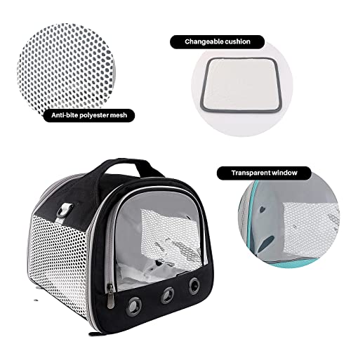Small Pet Carrier Bag with Mat Guinea Pig Travel Carrier with Strap Portable Breathable Rabbit Carrier Outdoor Pet Bag… - Image 5