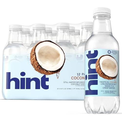 Hint Fruit-Infused Bottled Water, Coconut - Sugar Free Flavored Water
