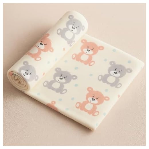 Zikku Printed Dry Sheets for Baby Bed Size Double Bed Extra Large Soft |Comfortable |Extra Absorbency|Fast Dry (200x140 cm, White, Teddy Print)