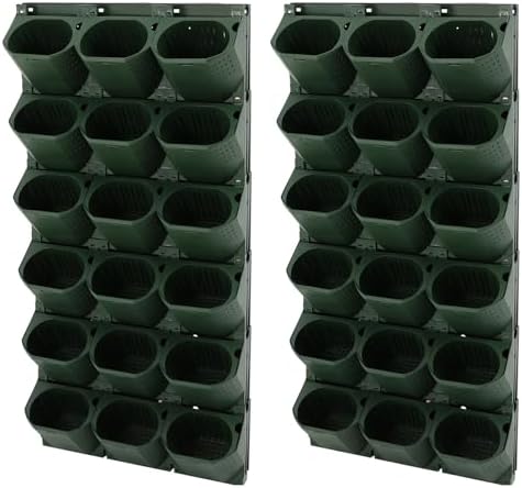 Vertical Garden Wall Planter Wall‑Mounted 36 Pots Green for Indoo...