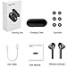 Bluetooth 5.0 Wireless Earbuds,Dualpow True Wireless Headphone HiFi Stereo Sound Mini in-Ear Headset (Touch Control, 20hrs Playtime, Auto Pairing) compatible with iphone, android, smartphones (White)