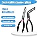 2Pcs 37960 Electrical Disconnect Pliers 60 Degree Plier and Straight Plier Automotive Electrical Connector Disconnect Pliers