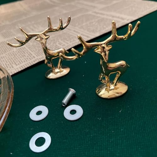 BetterJonny 4 Sets Cake Stand Fittings, 2 to 3 Tier Cake Plate Stand Handle Hardware Holder for Wedding and Party Making Resin Cupcake Dessert Platter Stand, Golden Silver Reindeer - Image 6