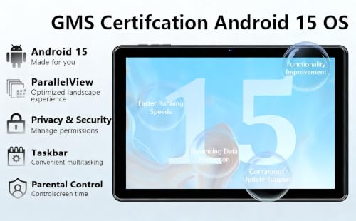 Image of 10.1 Inch Android 15 Tablet with Gemini AI, 18GB RAM 128GB ROM (1TB Expandable), Octa-Core Processor, 1280x800 IPS HD Display, 6000mAh Battery, WiFi 6, Dual 5MP /8MP Camera, Bluetooth