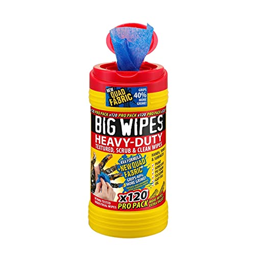 Big Wipes BGW2423 Bigwipes Red Top Heavy Duty 4x4 Propack 120