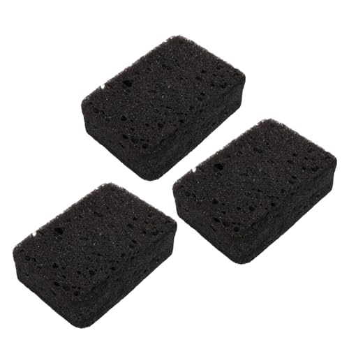 Okaywork Esponja Cocina lavavajillas Premium Juego de 3 Piezas de celulosa Inflable Biodegradable Negro Esponja Limpieza Reutilizable Esponja lavavajillas Lavable Toallita lavavajillas Antiadherente