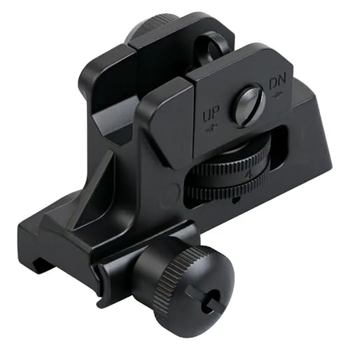 Ozark Armament A2 Rear Sight - Picatinny Iron Sights with All Metal Construction - Two Aperture Sight for Close and Precision Targets - Designed to Mount on a Picatinny Rail