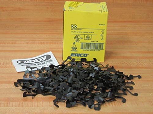 (100) KX KON CADDY ERICO CLIPS FOR AC, BX, MC CABLE