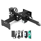 KKmoon 15W Laser Engraving Machine High Speed Mini Desktop Laser Engraver Printer Portable Household Art Craft DIY Laser Engraving Cutter for Wood Plastic Bamboo Rubber Leather US Plug