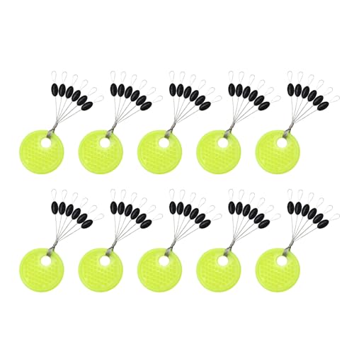 HapGlan 10Grop Spaces Bean Fishing Bobbers Stoppers Float Sinkers Stops for Fishing Line Float Stop Stoppers