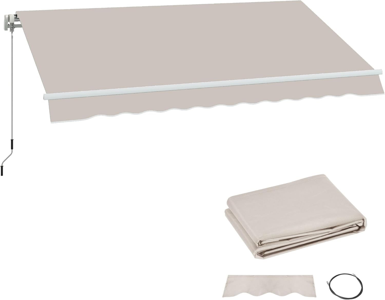 Toldo de repuesto para jardín con tela impermeable y protección solar alta UPF 50+