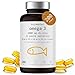 Omega 3 Olio di Pesce da 2000 mg | 200 Capsule Softgel | 600 mg omega - 3 Puro +...