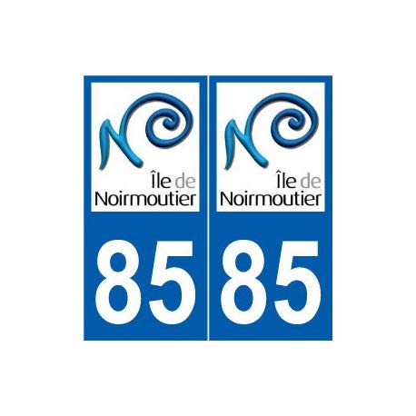 85 Île de Noirmoutier autocollant plaque sticker - Angles :