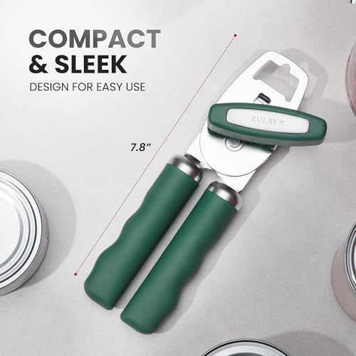 Image of Zulay Kitchen Manual Can Opener Heavy Duty Patented Stainless Steel, Pine