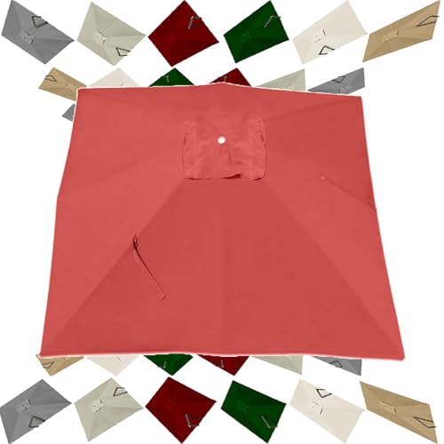 Auvent de rechange pour parasol de terrasse rectangulaire de 3 x 4 m, parasol de marché à 8 baleines en tissu de protection UV, bourgogne