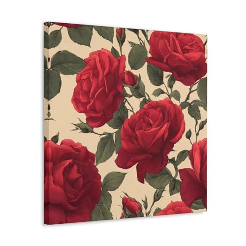 zxxpensy Large Lush Roses Valentine Red Wall Art Poster Trendy