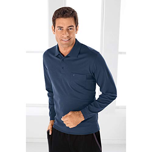 Soft Knit Polo Knopf Langarm Herren Poloshirt
