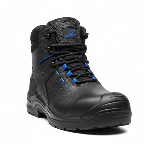 BWOLF PANZER HI S7S - Zapatos de seguridad impermeables S7S | Puntera compuesta | Kevlar antipenetración | Suela de poliuretano antideslizante, Negro , 43 EU