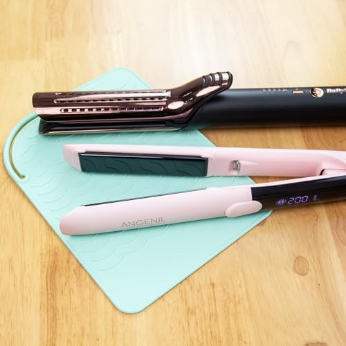 Image of ANGENIL Heat Resistant Silicone Mat for Curling Iron Mat, Flat Iron, Crafts